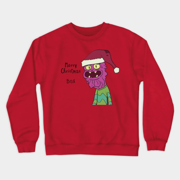 Scary Terry Merry Xmas Bitch - Rick and Morty Crewneck Sweatshirt by Hentaichimp